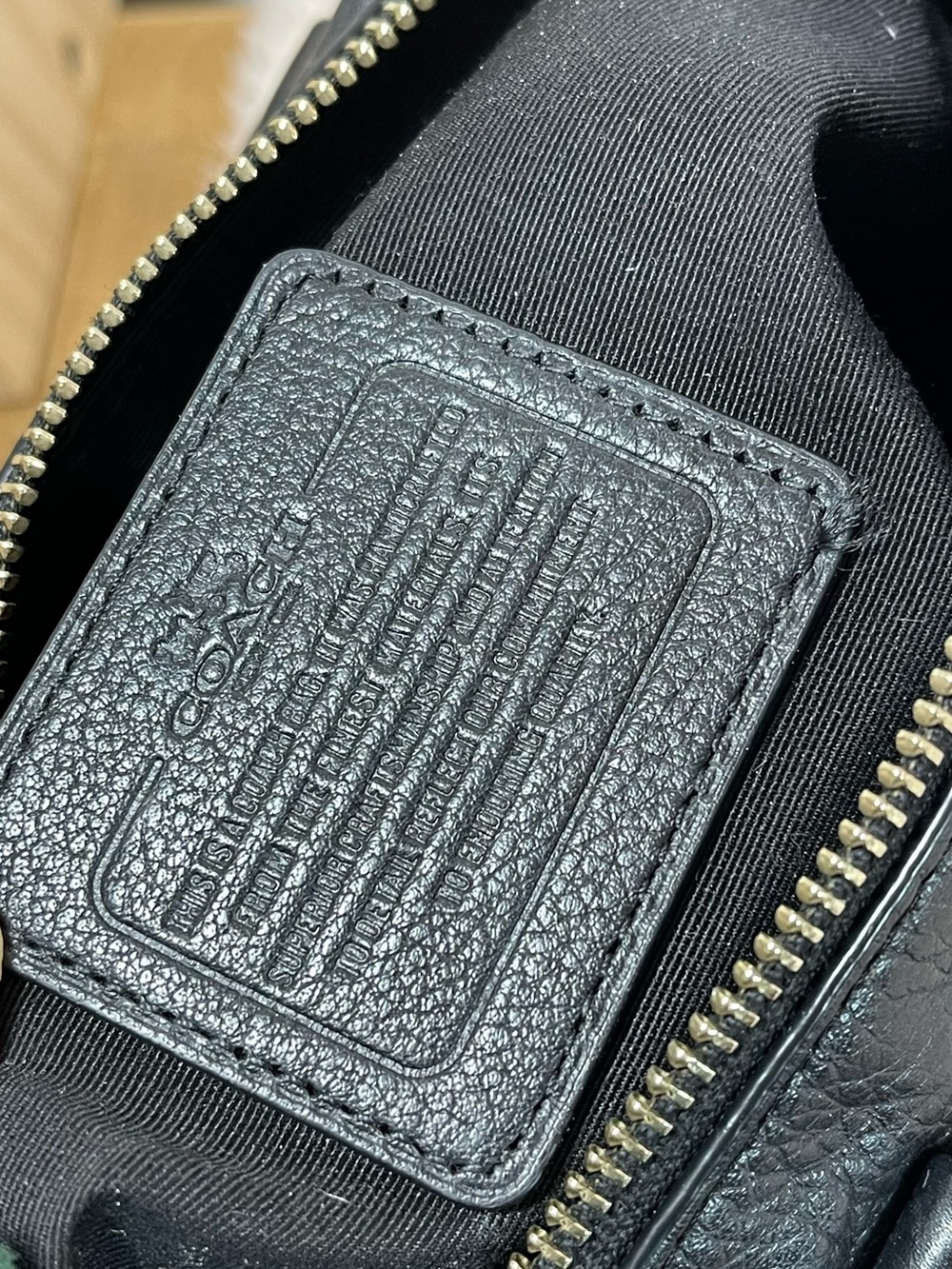 Coach Black Pebbled Leather Satchel Bag - Picture 3 of 8